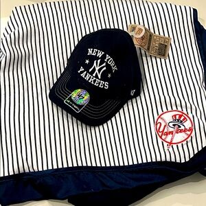 47 Brand Navy Cap with Striped Fabric